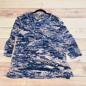 Semi Sheer Cowlneck Tunic